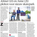 krantenartikel skatepark
