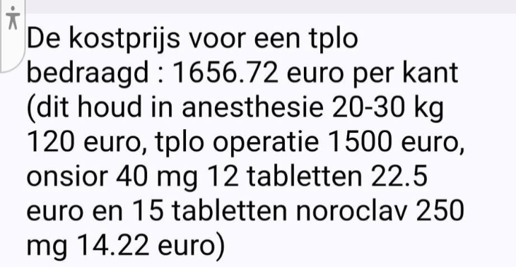Lady heeft dringend operatie nodig